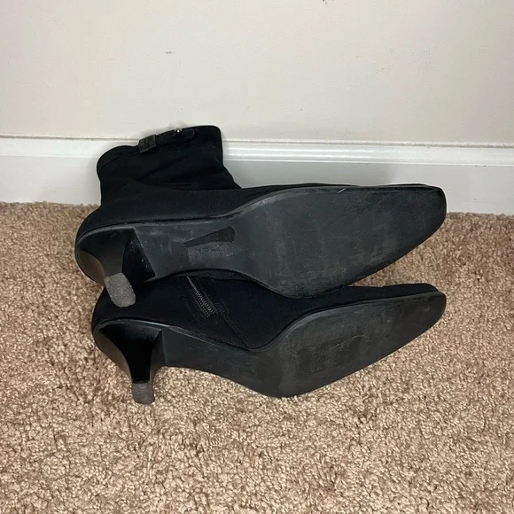 Stuart Weitzman Gore-Tex Suede Trimmed Black Boots, size